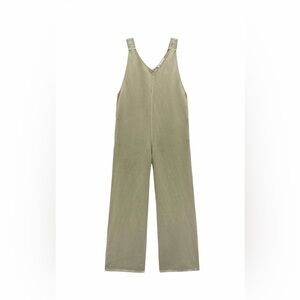 Zara oversized linen blend jumpsuit